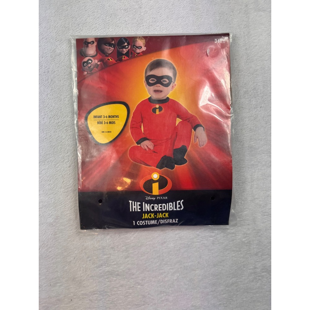 Disney Pixar The Incredibles Jack-Jack Infant Costume Red Jumpsuit 3-6 Months